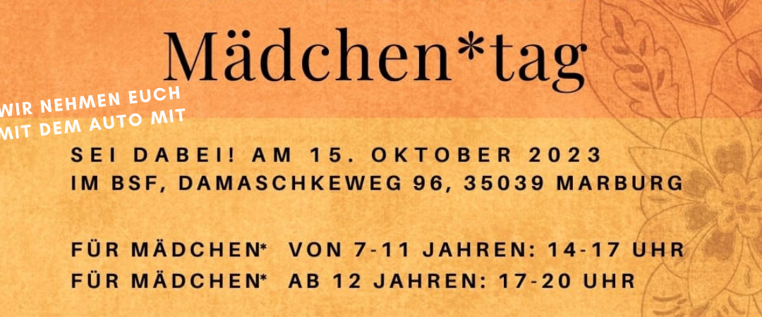 Internationaler Mädchentag am 15.10.